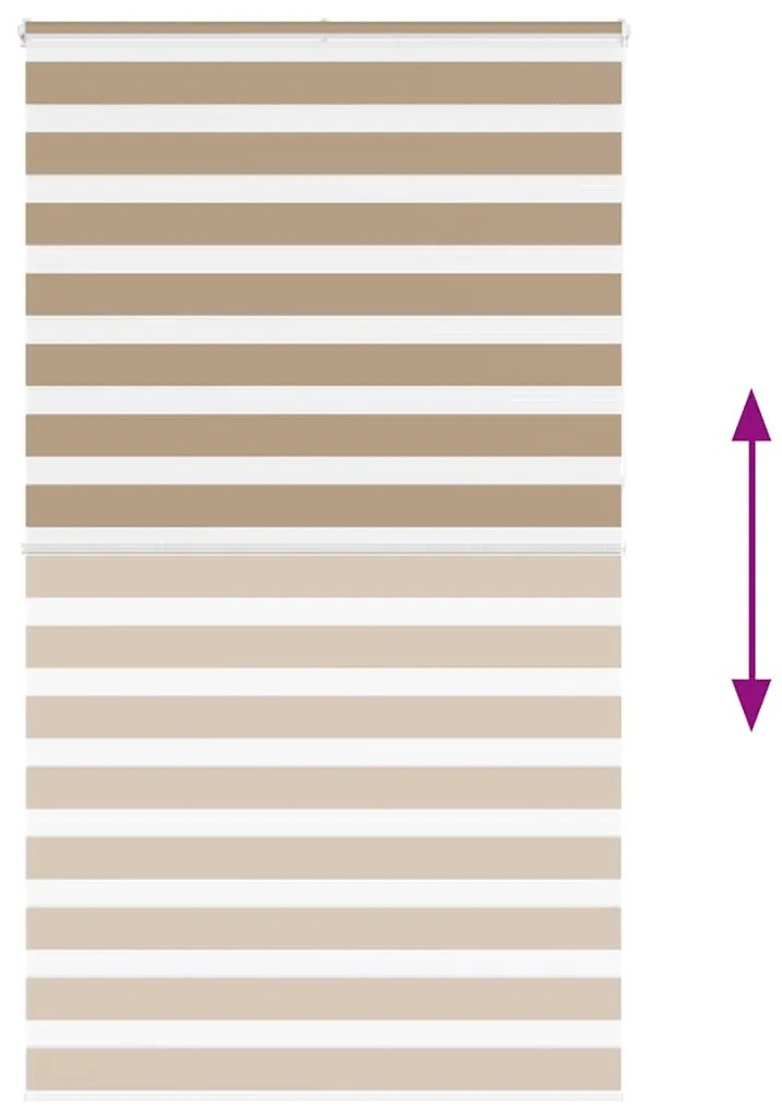 zebrafüggönnyel homokbarna szövetszélesség 130,9 cm poliészter