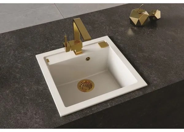 ALVEUS 1128395 - Mosogató FORMIC 52x51 cm gránit/fehér