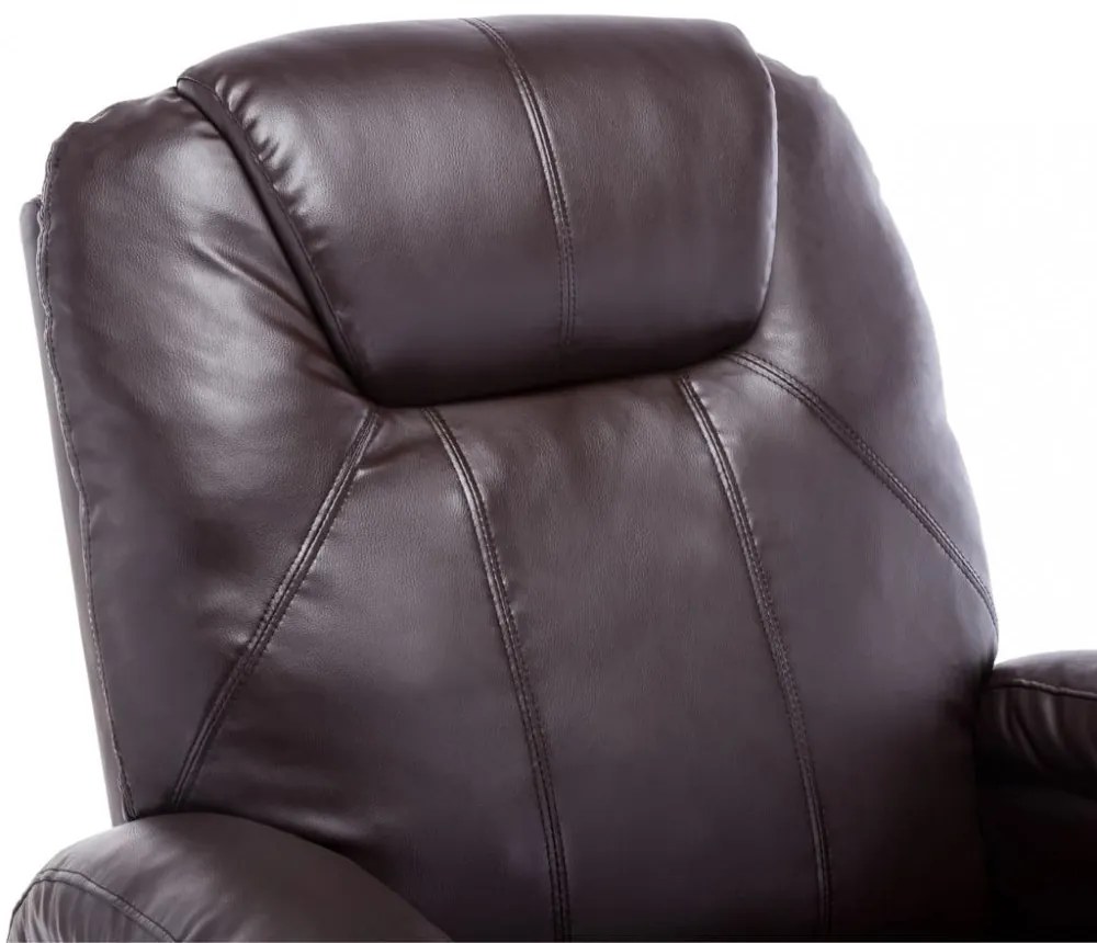 barna hintázó műbőr masszázsfotel