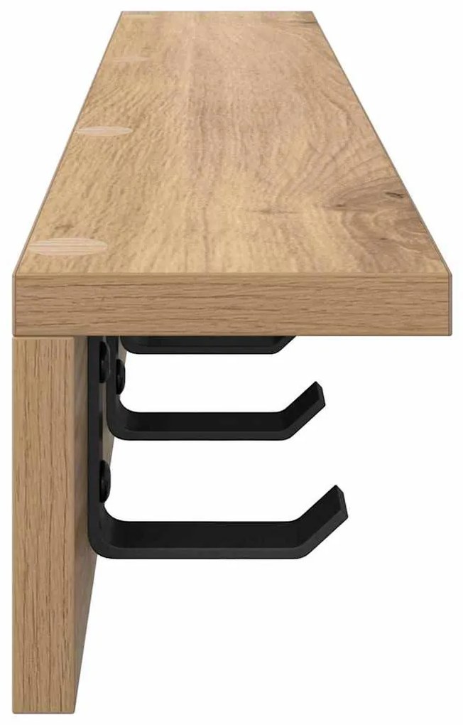 Fali Kabáthorog kézműves tölgy 60 x 10.5 x 10.5 cm Faanyag