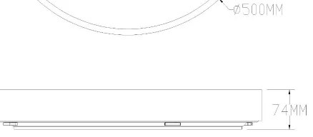 Zuma Line MS724-R500-GD - LED Dimmelhető lámpa NADI LED/50W/230V átm. 50 cm arany + távirányító