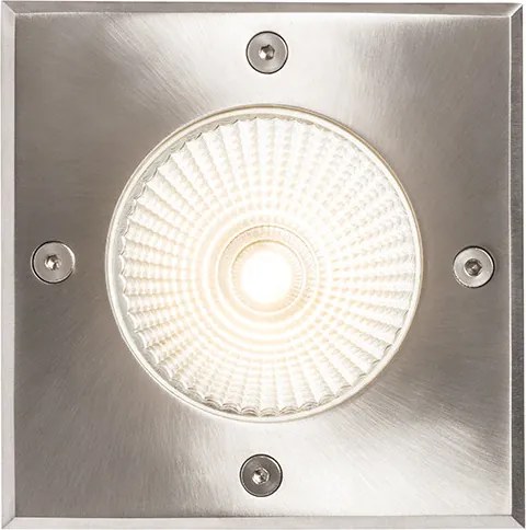RENDL RIZZ SQ 125 rozsdamentes acél 230V LED 7W 41° IP67 3000K