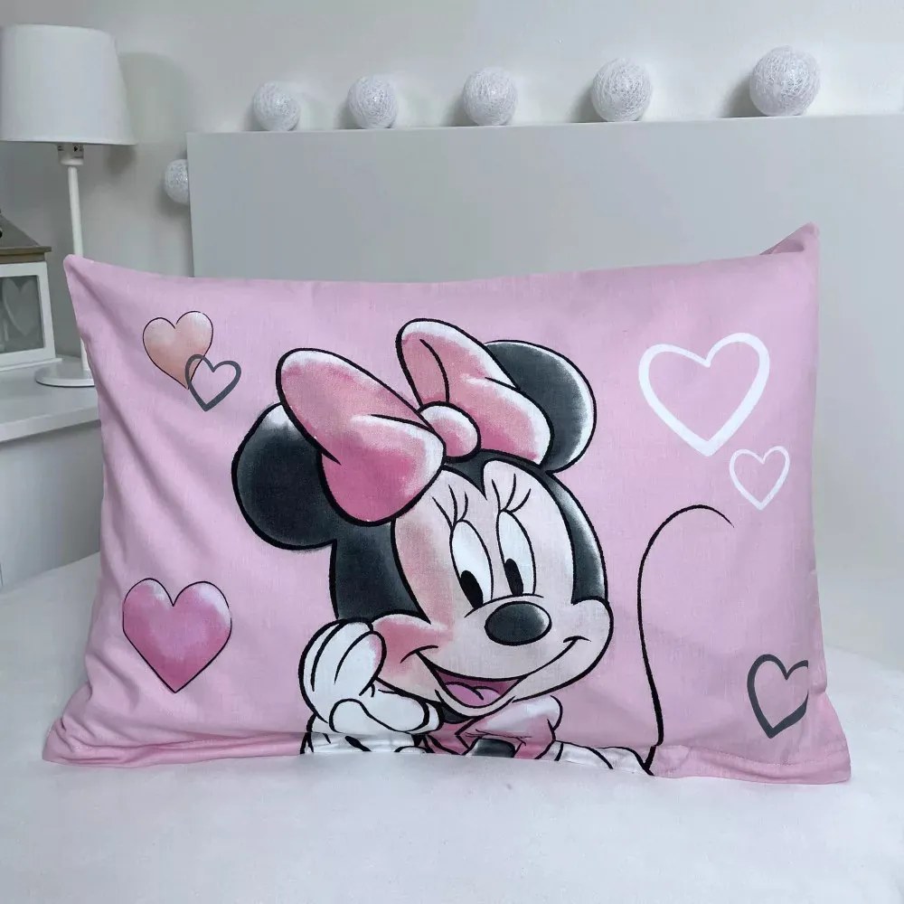 Disney Minnie ovis ágyneműhuzat powder pink 100x135cm 40x60cm