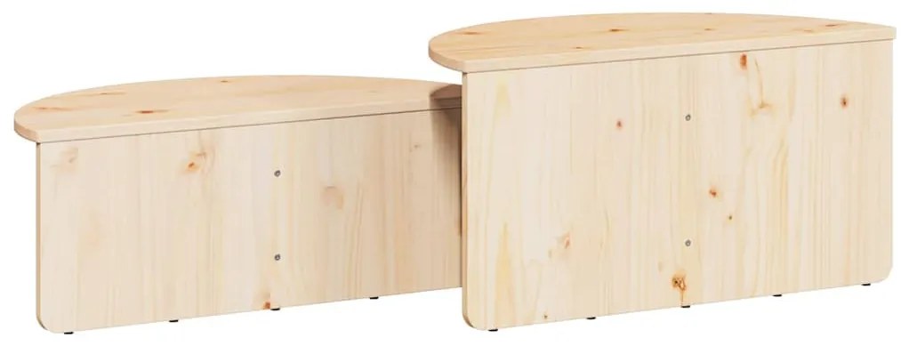 Dohányzóasztal 2 pcs Természetes 79 x 39.5 x 40 cm
