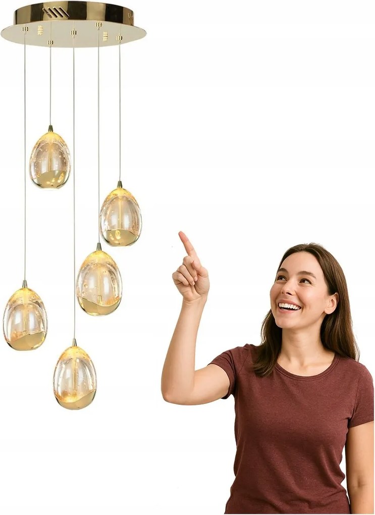 Függőlámpa Huelto PND-22112132-5A-CHPN Italux