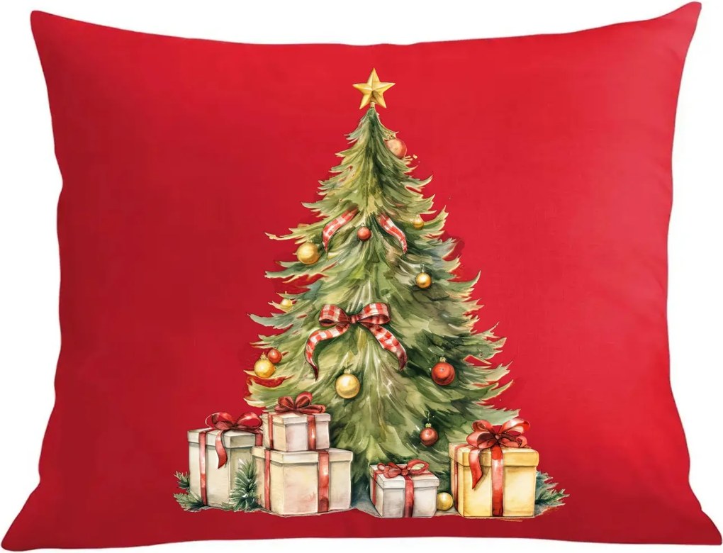 Karácsonyi párna párnahuzat Karácsonyfa nyomtatás Ajándék