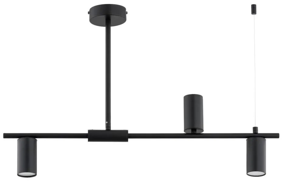 Csillár rúdon URANOS 3xGU10/10W/230V fekete