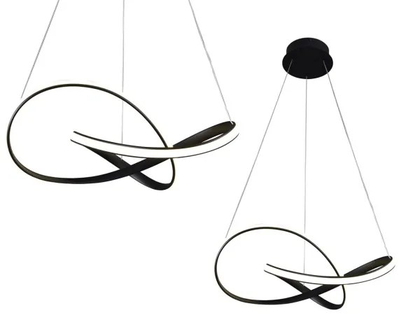 LED Csillár zsinóron CAPPIO LED/36W/230V fekete