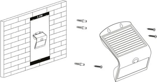 Eglo 98757 -LED napelemes lámpa érzékelővel LAMOZZO LED/3,2W/3,7V 2000 mAh IP54