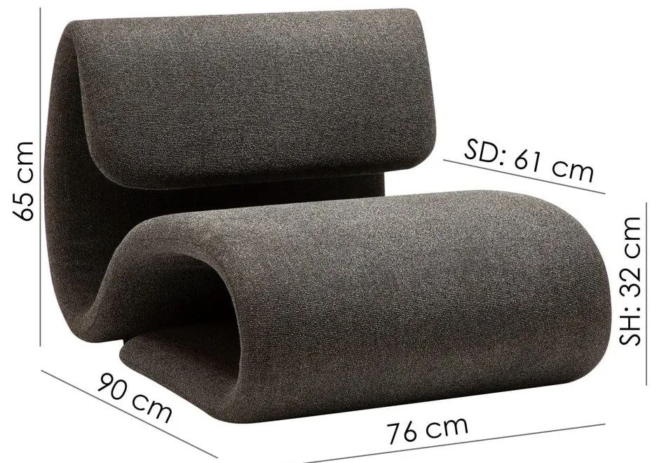 Dubna sötétszürke fotel - DAN-FORM Denmark