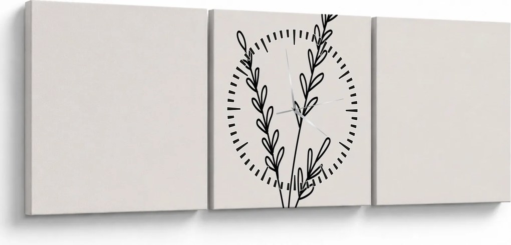 Kép - rét virág N⁰2 (órával) (90x30 cm)