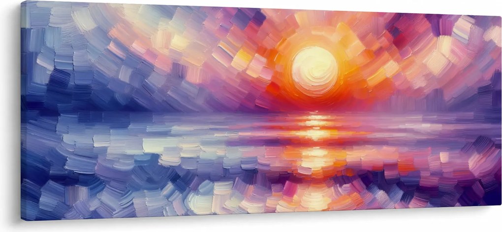 Kép - Színes művészi naplemente (120x50 cm)