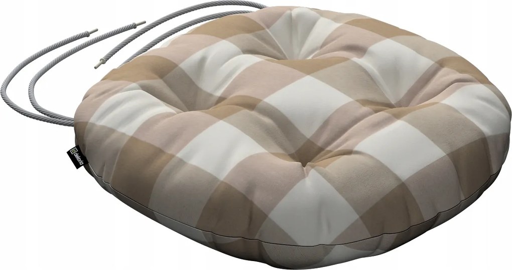 Adam székpárna 37x8 bézs-fehér kockás (5,5x5,5cm)