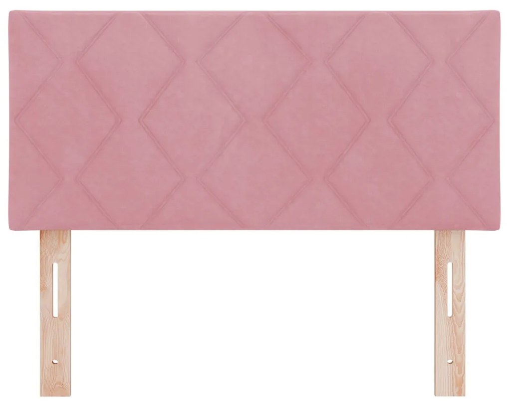 Fejtámla Gyémánt Blokk Design Rózsaszín 100 cm Bársony