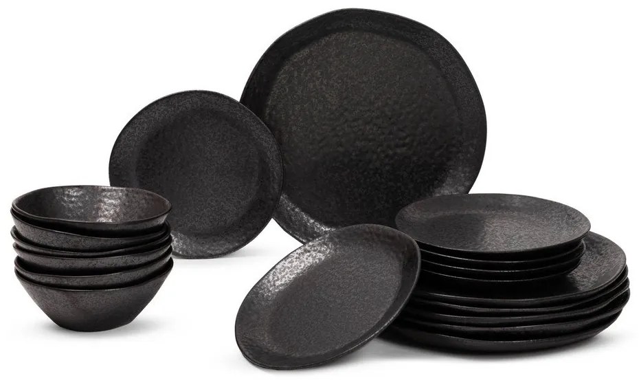 Kőedény hatszemélyes étkészlet 18 db-os Dark Moon – Bonami Selection
