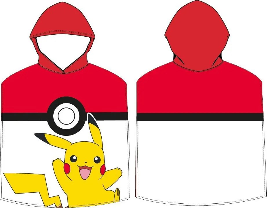 Pokémon Pokeball strand törölköző poncsó 50x115 cm