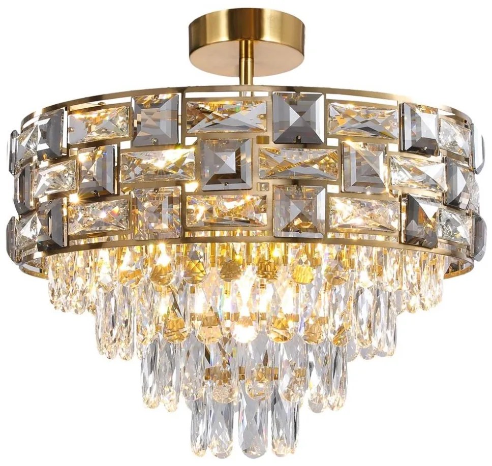 Csillár rúdon LUXURIA 9xE14/40W/230V arany