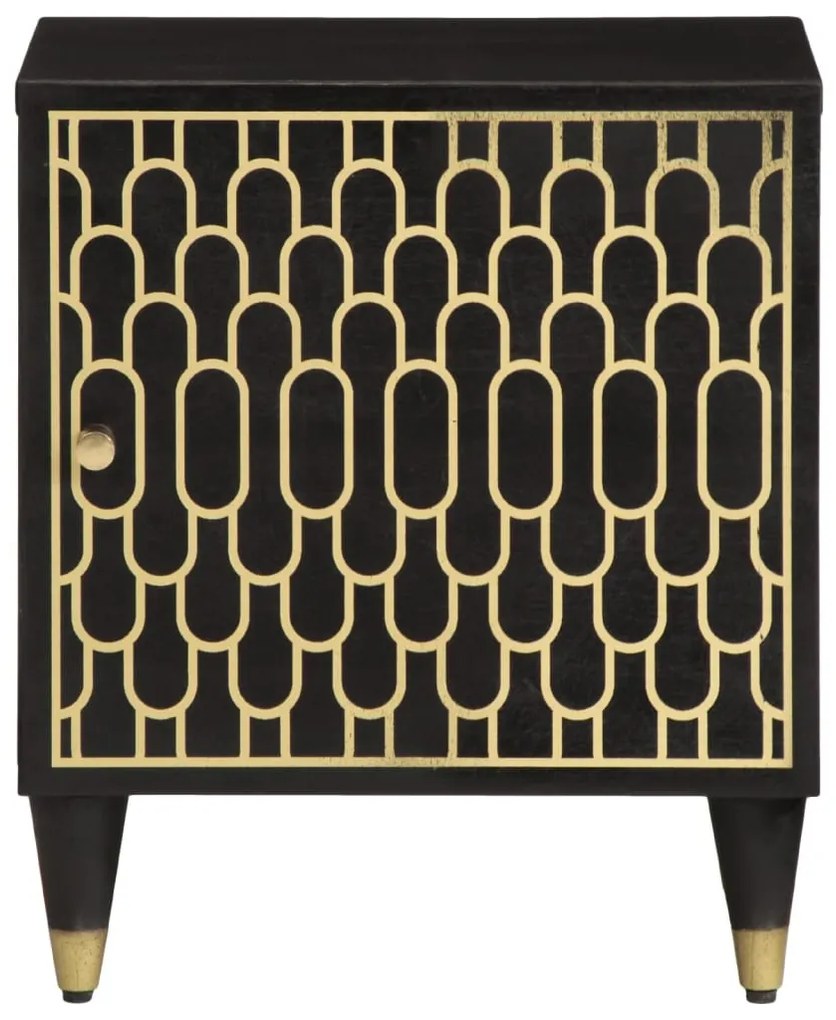 2 db tömör mangófa éjjeliszekrény 40 x 33 x 46 cm