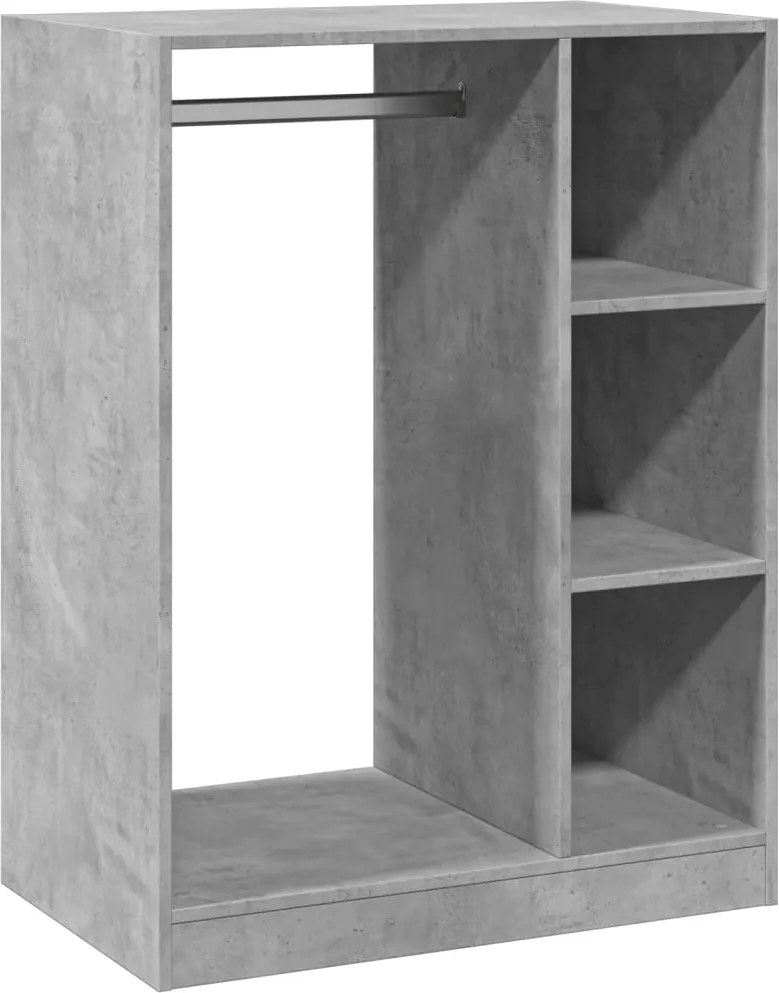 vidaXL betonszürke szerelt fa ruhásszekrény 77 x 48 x 102 cm