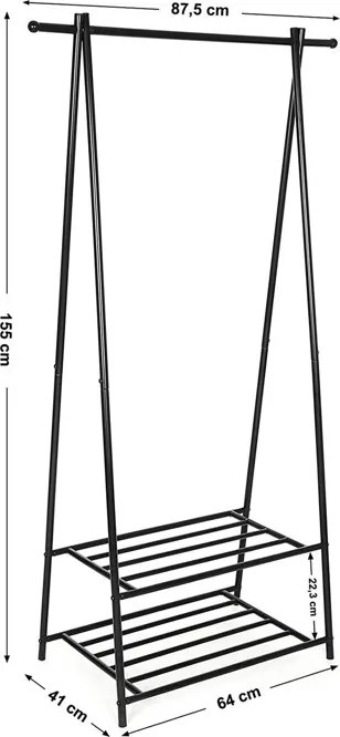 Fogas, fém, fekete, AUV-E1105 BK