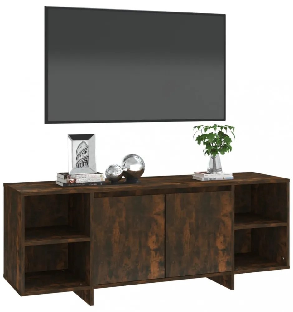 füstös tölgy színű szerelt fa TV-szekrény 130x35x50 cm