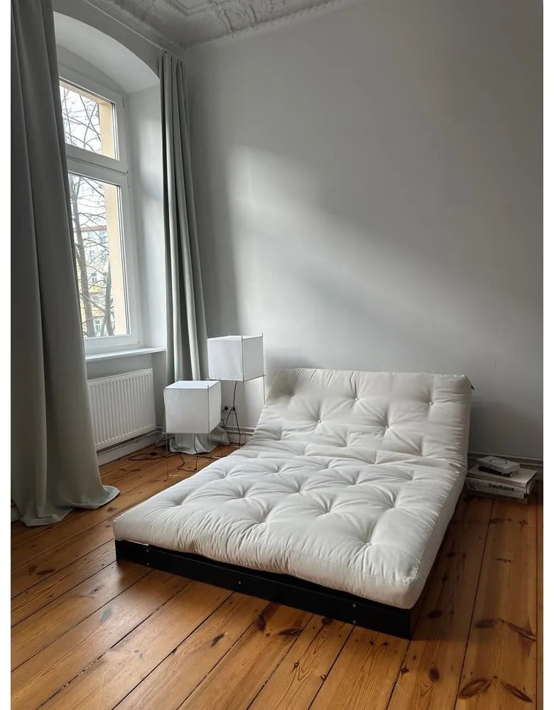 Krémszínű kinyitható kanapé 160 cm Roots Black Night – Karup Design