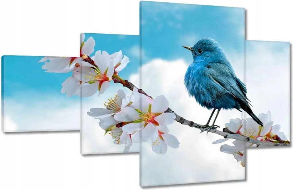 Vászonkép 130x80 Madár az ágon Finom k