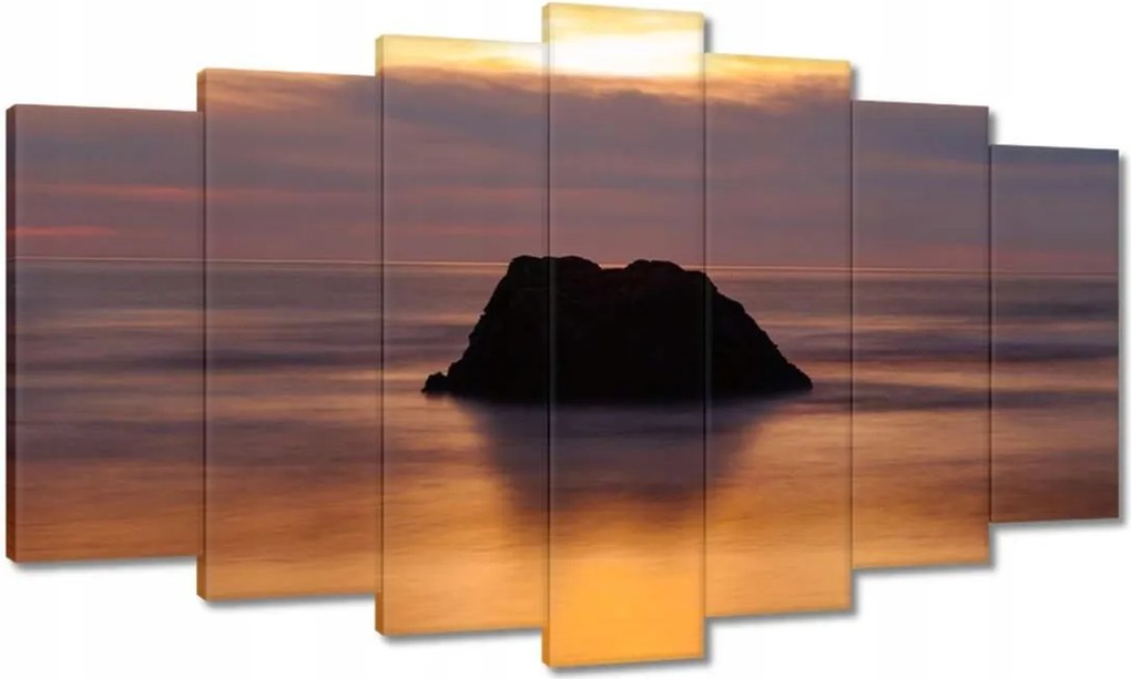 Vászonkép 140x80 Sziget Tó Felhők