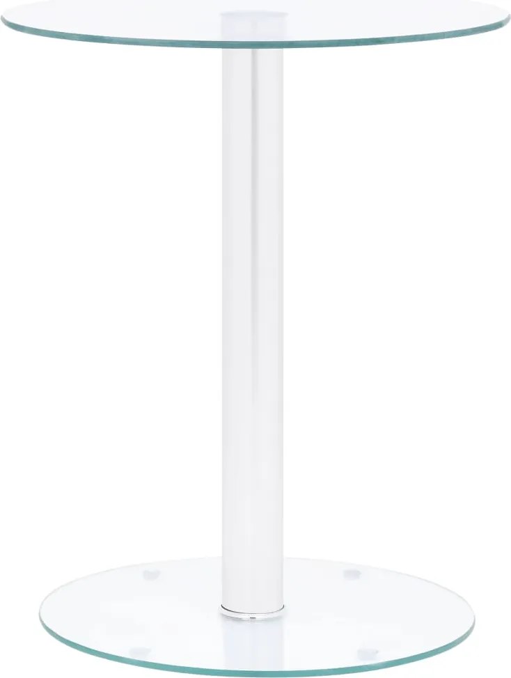 vidaXL átlátszó edzett üveg dohányzóasztal 40 cm