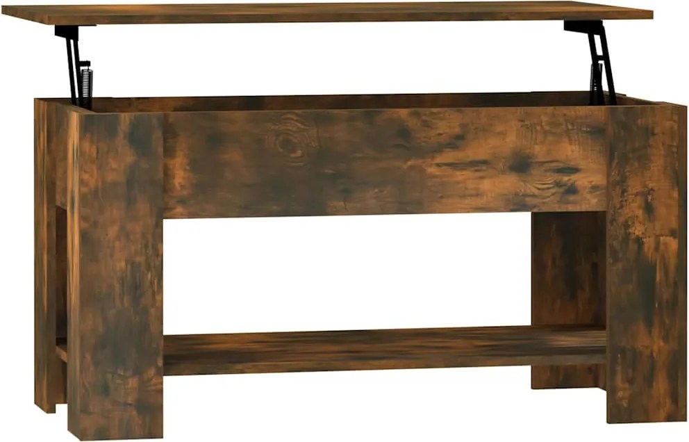 vidaXL füstös tölgy színű szerelt fa dohányzóasztal 101 x 49 x 52 cm