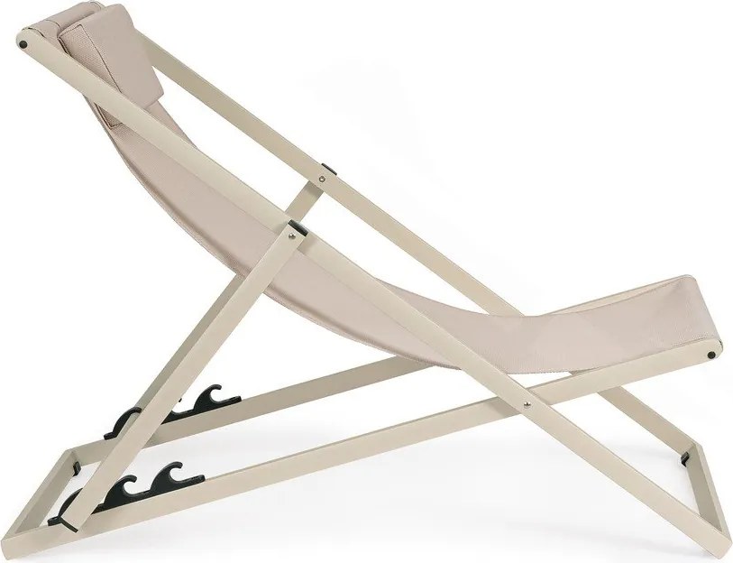 Bézs fém kerti napozóágy Taylor – Bizzotto