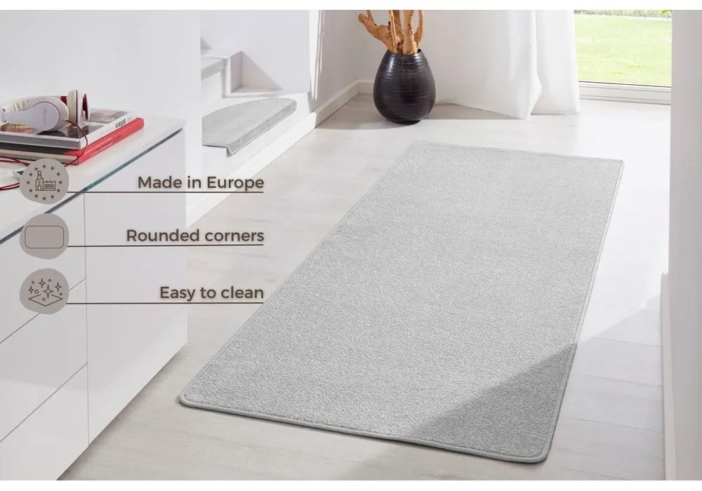 Világosszürke futószőnyeg 80x300 cm Fancy – Hanse Home