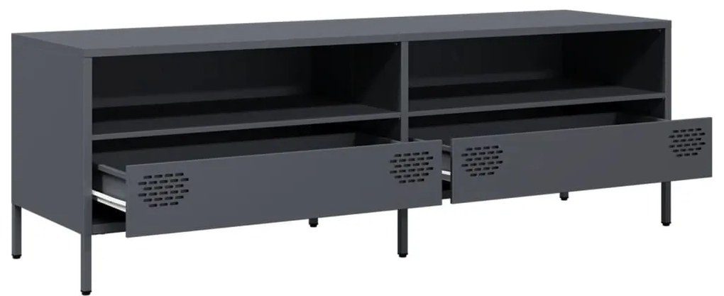 antracit hidegen hengerelt acél TV-szekrény 135x39x43,5 cm