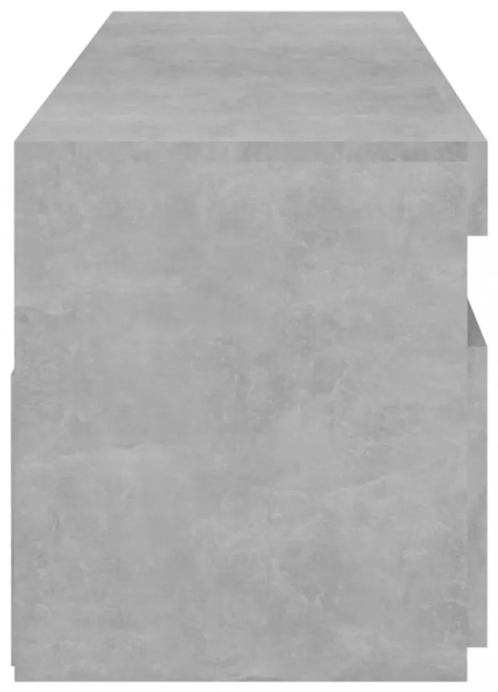 2 db betonszürke TV-szekrény LED-világítással 75 x 35 x 40 cm