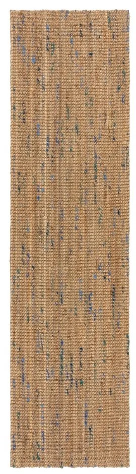 Kék-natúr színű kézi szövésű juta futószőnyeg 60x230 cm Jute Boucle Blue – Flair Rugs