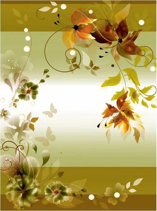 Fotótapéta Virágok Pillangók Gyöngyök Vinil Tekercsek 184x254 +ragasztó