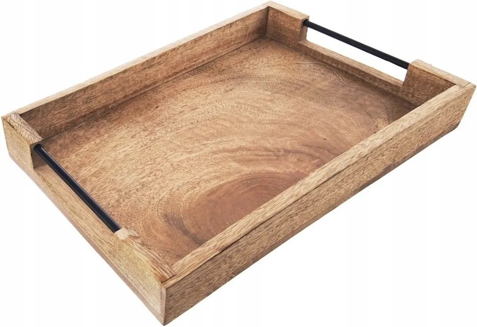Tálaló tálca Konyhai Reggeliző Fa 40,5x30,5x6 cm
