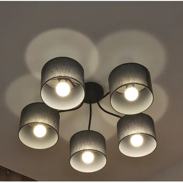 Felületre szerelhető ALBA csillár 5xE27/15W/230V szürke