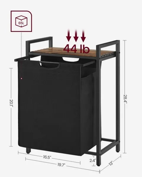 REX szennyeskosár barna/fekete