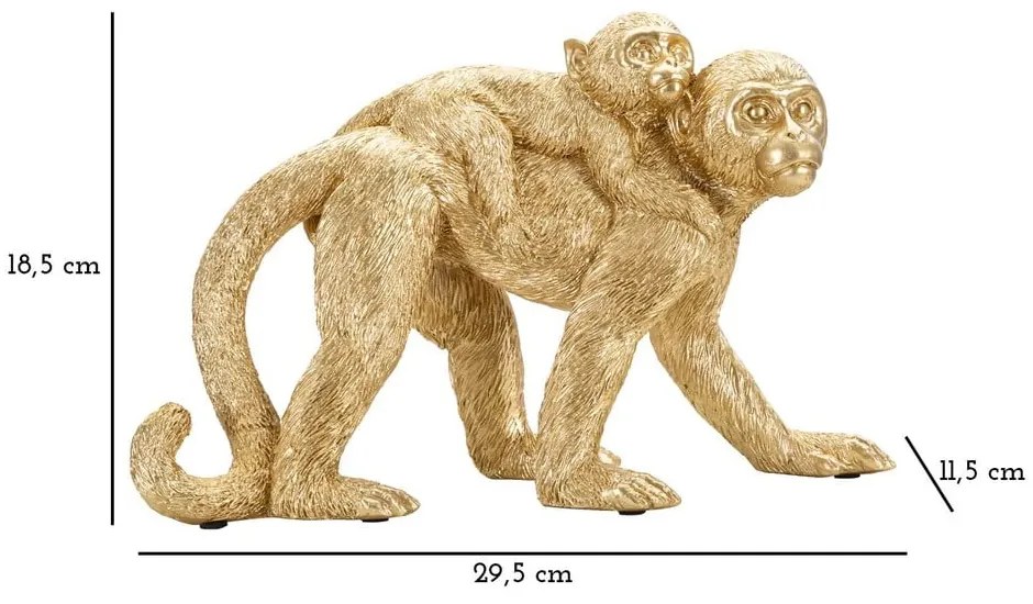 Poligyanta szobor (magasság 18,5 cm) Monkey Mom – Mauro Ferretti