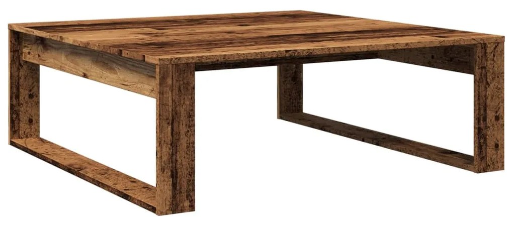 antik fa színű szerelt fa dohányzóasztal 100 x 100 x 35 cm