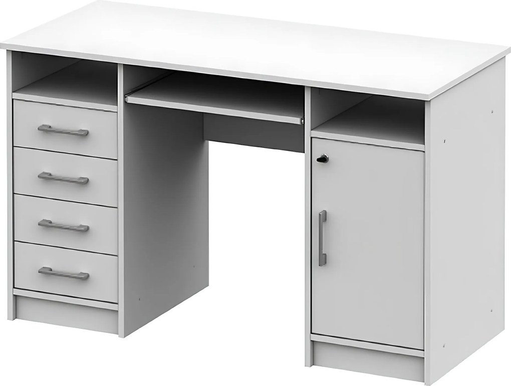 PC asztal, fehér, B9 NEW