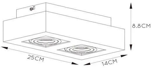 Lucide 09119/11/31 - LED spotlámpa XIRAX 2xGU10/5W/230V fehér