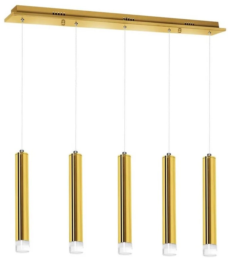 LED Csillár zsinóron GOLDIE 5xLED/15W/230V arany