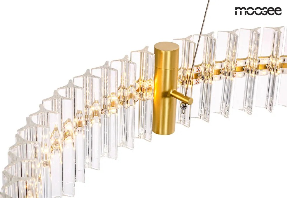 KING HOME MSE010100167 SATURNUS Kristály Függesztett Lámpa Arany LED IP20