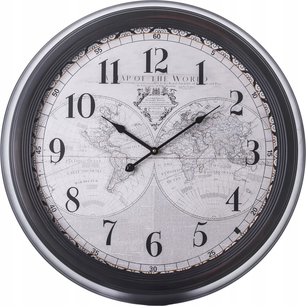 Falióra klasszikus jól olvasható fekete térkép nagy