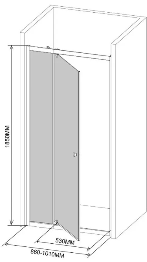 Flexi állítható zuhanyajtó 86-101x185 cm