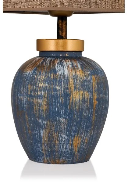 Asztali lámpa 1xE27/40W/230V kék/bézs