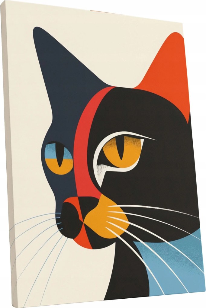 Vászonkép Modern macska absztrakt otthon nappali szoba 75x100