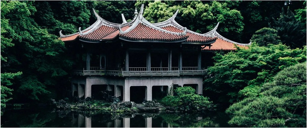 A japán nemzeti kert képe (120x50 cm)